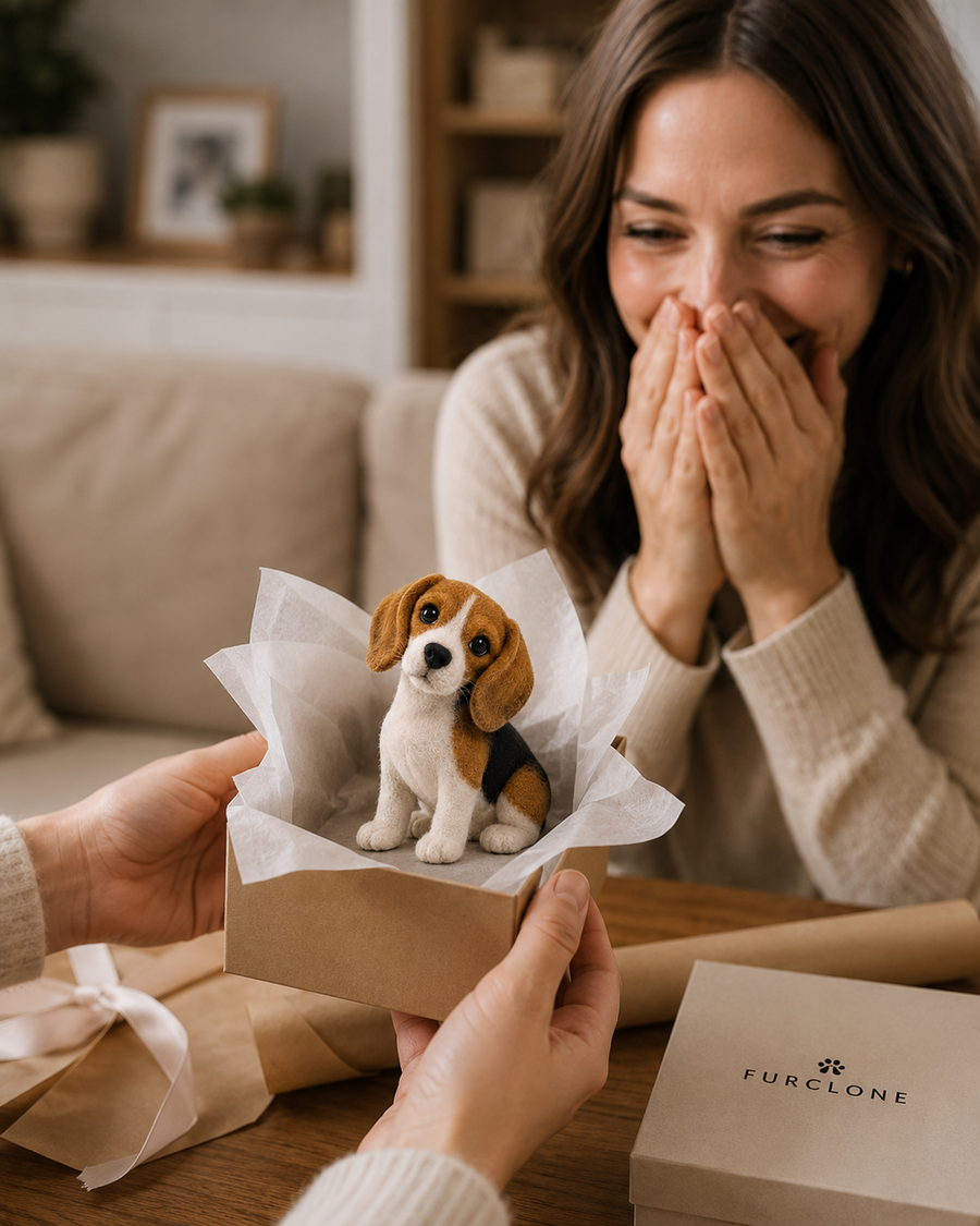 3D Flocked Pet Figurine